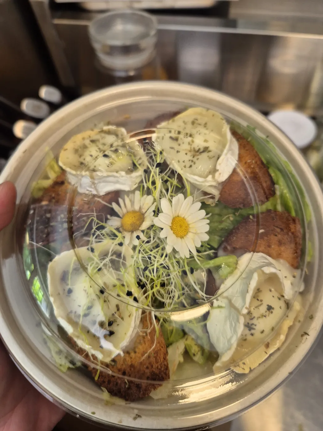 Bol repas individuel chèvre et fleurs